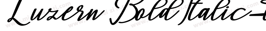Luzern BoldItalic字体转换